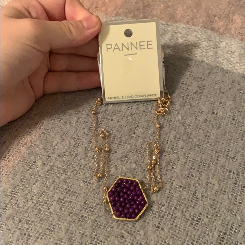 purple/gold necklace